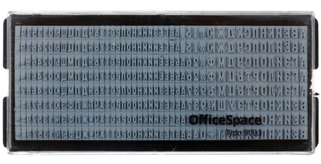 Касса символов для самонаборных штампов OfficeSpace, 336 символов, высота 3 мм, шрифт русский