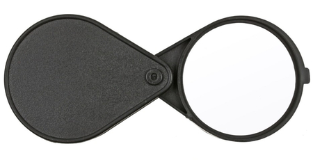 Лупа канцелярская складная Sponsor, диаметр 60 мм, увеличение в 3 раза, черная