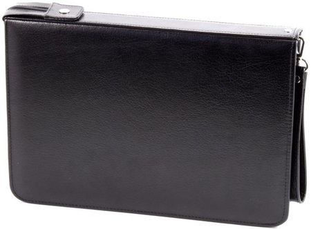 Папка деловая из натуральной кожи «Кинг» 2031, 350*240*50 мм, черная