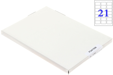 Бумага самоклеящаяся для изготовления этикеток Forpus, А4, 21 шт., 63,5*38,1 мм, белая, с закругленными краями