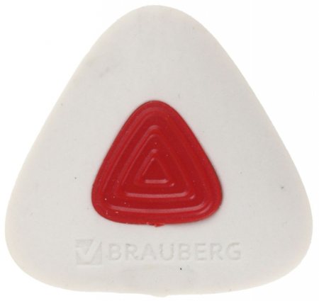Ластик Brauberg Trios Pro, 36*36*9 мм, белый