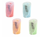 Точилка пластиковая Brauberg Cell Pastel, 1 отверстие, с контейнером, ассорти