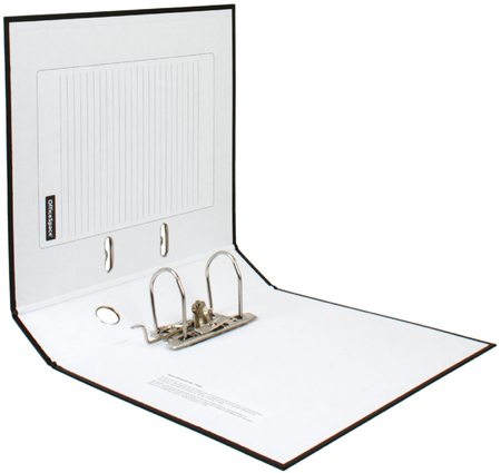 Папка-регистратор OfficeSpace с односторонним бумвиниловым покрытием, корешок 75 мм, черный Папка-регистратор OfficeSpace с односторонним бумвиниловым покрытием, корешок 75 мм, черный