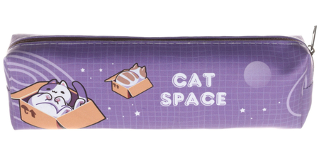 Пенал мягкий прямоугольный Meshu, 200*55*40 мм, Space Cat