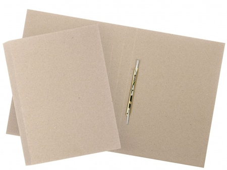Папка картонная со скоросшивателем «Техком», А4, ширина корешка 50 мм, 620 г/м2, серая, металлический скоросшиватель