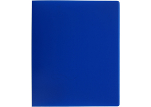 Папка пластиковая на 2-х кольцах «Стамм.», толщина пластика 0,5 мм, синяя