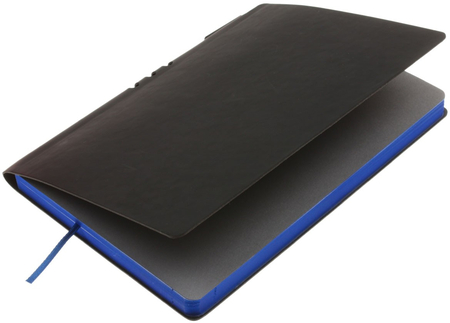 Ежедневник недатированный с ручкой Lorex, 155*215 мм, 128 л., черный/синий срез