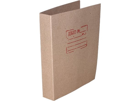 Папка картонная «Вуал-пресс» со скоросшивателем , А4, плотность 470 г/м2, серая, металлический скоросшиватель, корешок 50 мм