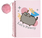 Блокнот на гребне А5 Pusheen, 150×210 мм, 48 л., линия, с подвеской (помпоном)