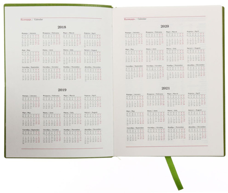 Ежедневник недатированный «Сариф», 130*170 мм, 160 л., салатовый