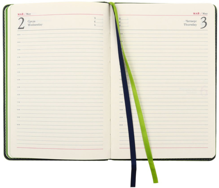 Ежедневник датированный на 2018 год «Сариф», 145*210 мм, 176 л., сине-салатовый