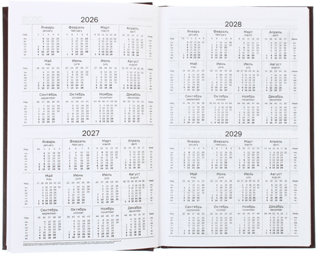 Ежедневник датированный на 2026 год BG, 135*205 мм, 168 л., коричневый