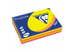 Бумага офисная цветная Trophee Neon, А4 (210×297 мм), 80 г/м², 500 л. (4 цвета×125 л.)