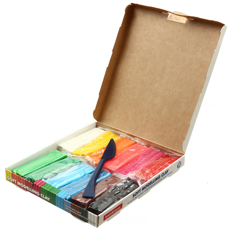 Пластилин восковой мягкий ErichKrause, 12 цветов, 156 г, со стекой Пластилин восковой мягкий ErichKrause, 12 цветов, 156 г, со стекой