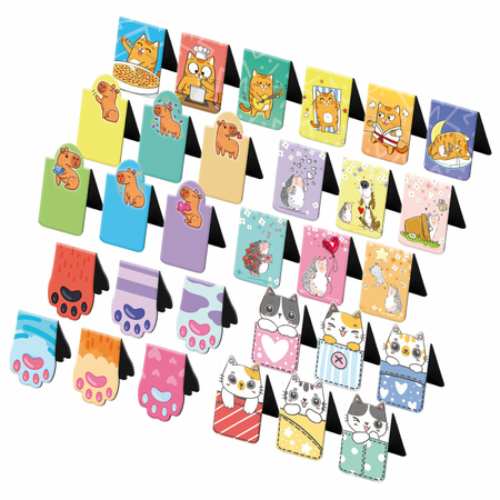 Закладки для книг магнитные Funster, 6 шт., 35*25 мм, «Яркий микс», ассорти Закладки для книг магнитные Funster, 6 шт., 35*25 мм, «Яркий микс», ассорти