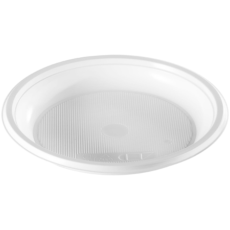 Тарелки одноразовые десертные OfficeClean (пластик), диаметр 16,5 см, 100 шт., белые Тарелки одноразовые десертные OfficeClean (пластик), диаметр 16,5 см, 100 шт., белые
