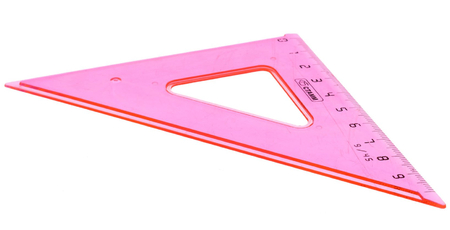 Треугольник пластиковый «Стамм», 10 см, 45°, ассорти (цена за 1 шт.)