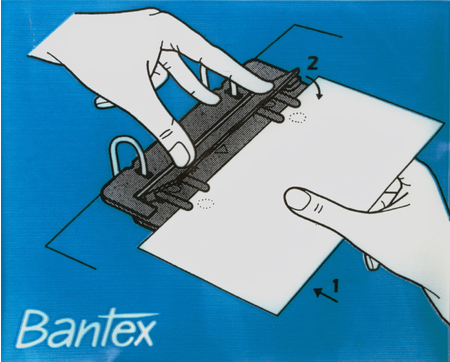 Мини-скоросшиватель дырокол Bantex, 130*65 мм, 5 л., ассорти
