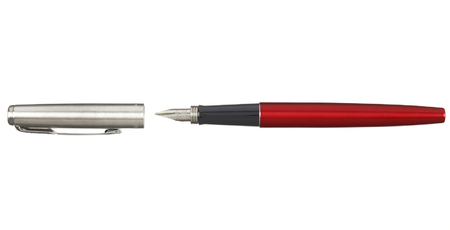 Ручка подарочная перьевая Parker Jotter Core Kensington Red CT, корпус красный