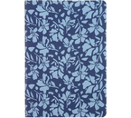 Ежедневник недатированный Qredo Flowers, 145×210 мм, 136 л., синий