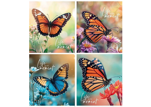 Тетрадь общая А5, 48 л. на скобе Creativiki «Бабочки», 163×203 мм, клетка, ассорти