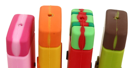 Ручка гелевая детская , корпус ассорти, стержень синий, «Фрукты»