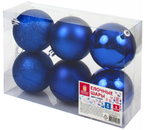 Набор шаров елочных Trio «Золотая сказка» (пластик), 6 шт., диаметр 8 см, синие