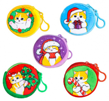 Кошелек детский для мелочи Sima-Land (плюш), 9*1 см, «Котик праздничный», ассорти Кошелек детский для мелочи Sima-Land (плюш), 9*1 см, «Котик праздничный», ассорти