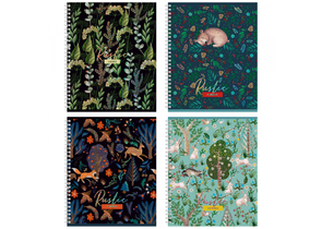 Тетрадь общая А5, 96 л. на гребне BG Rustic, 160×205 мм, клетка, ассорти