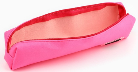 Пенал школьный из искусственной кожи ArtFox, 21*4*4 см, розовый