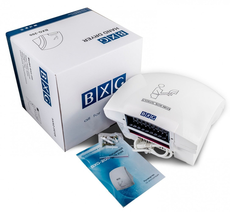 Cушилка для рук BXG-200, 240*240*230 мм, пластик, белая Cушилка для рук BXG-200, 240*240*230 мм, пластик, белая