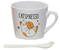 Кружка керамическая с ложкой Catspresso, 180 мл
