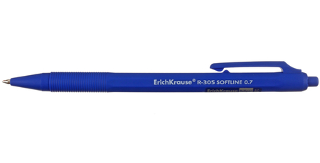 Ручка шариковая автоматическая ErichKrause R-305 , корпус синий, стержень синий