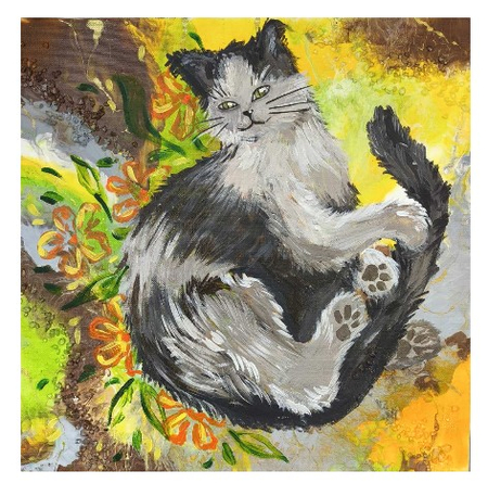 Картина «Котик» (Сильченко А.С.), 40*40 см