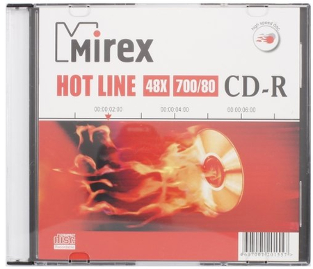 Компакт-диск CD-R Mirex, 48x, Slim Case