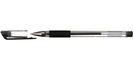 Ручка гелевая Attache Economy, корпус прозрачный, стержень черный