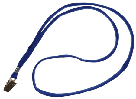 Шнур для бейджа Optima, 45*1 см, синий