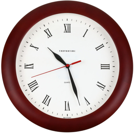 Часы настенные в деревянном корпусе «Тройка», красное дерево
