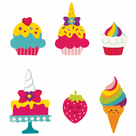 Наклейки мягкие «Юнландия», «Единорог и радуга», 24 шт.