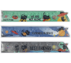 Линейка пластиковая гибкая Meshu, 15 см, Space Cat, ассорти