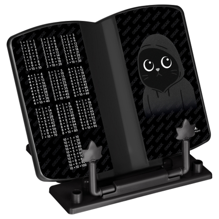 Подставка для книг пластиковая «Стамм», 200*200 мм, «Окак», черная