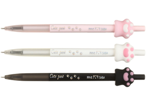 Ручка шариковая автоматическая Meshu с топпером, Nice Paw, корпус ассорти, стержень синий Ручка шариковая автоматическая Meshu с топпером, Nice Paw, корпус ассорти, стержень синий