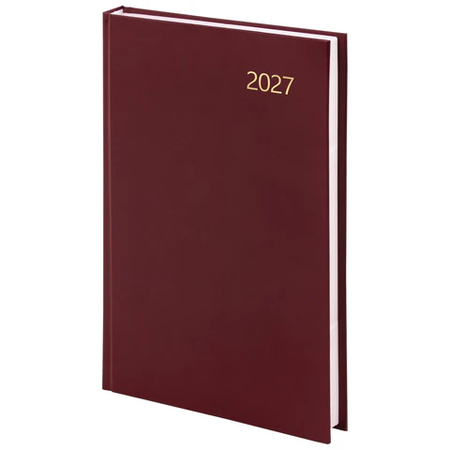 Ежедневник датированный на 2027 год Staff, 145*215 мм, 160 л., бордовый