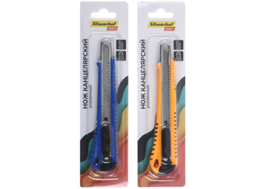 Нож канцелярский усиленный Silwerhof Daily, ширина лезвия 9 мм, корпус ассорти