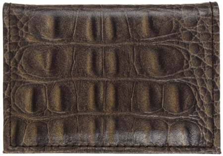 Визитница из натуральной кожи «Кинг» 4336, 105*70 мм, 1 карман, 18 листов, рифленая серая