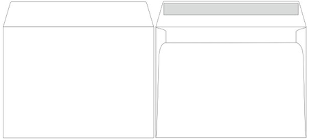 Конверт почтовый 114*162 мм (С6), декстрин, чистый