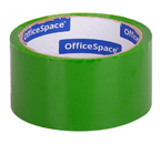 Клейкая лента упаковочная цветная OfficeSpace, 48 мм×40 м, толщина ленты 45 мкм, зеленая
