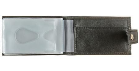 Визитница из натуральной кожи Versado 072.1, 65*110 мм, 1 карман, 16 листов, черная 