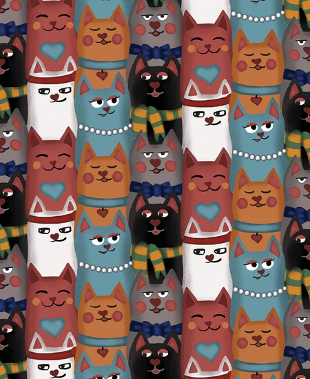 Сумка-шоппер Joy Textile (ткань под лен), 35*37*7 см, «Колоритные котики» Сумка-шоппер Joy Textile (ткань под лен), 35*37*7 см, «Колоритные котики»