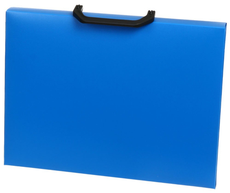 Портфель пластиковый «Бюрократ», 330*255*35 мм, синий